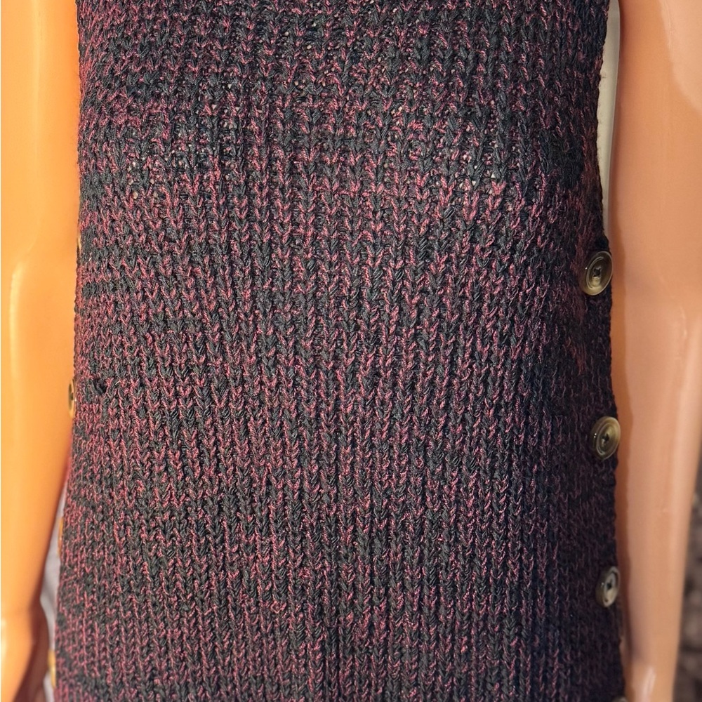 Urban Outfitters Black and Red Ribbed Midi Dress